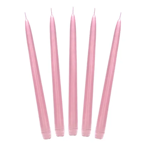 Långa ljus i ljusrosa, 10-pack