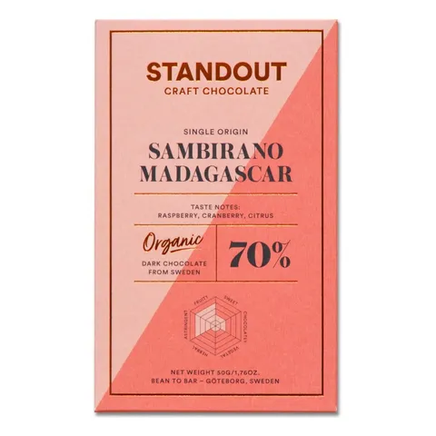 Mörk choklad Sambirano 70 %, Standout