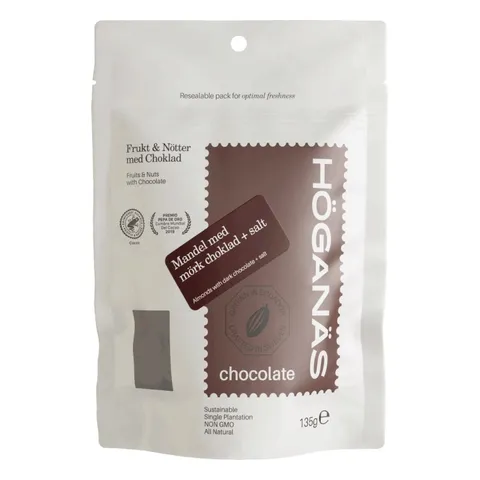 Saltad mandel i mörk choklad, Höganäs Chocolate