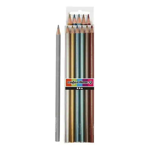 Färgpennor metallic, 6-pack