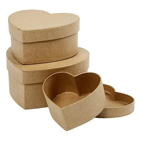 Hjärtformade pappaskar, 3-pack