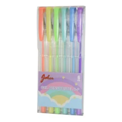 Gelépennor i pastell, 6-pack