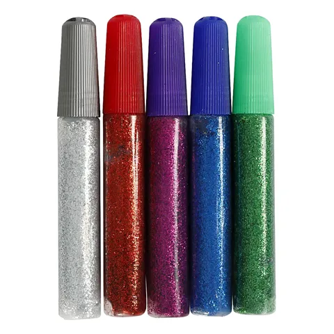 Glitterlim i blandade färger