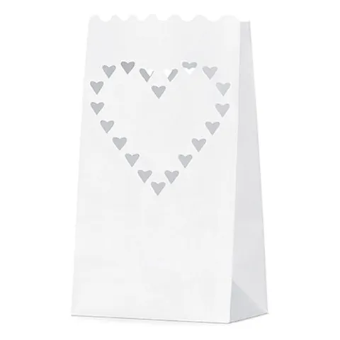 Lyktpåsar med hjärta, 10-pack