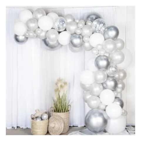 Ballongbåge i silver och krom, My Perfect Day
