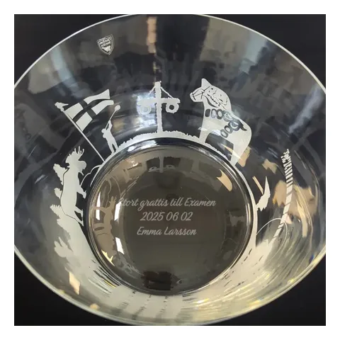 Glasskål Sweden Symbols 24 cm, Orrefors