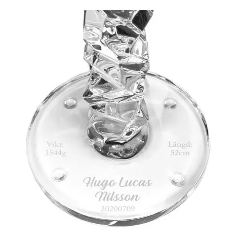 Ljusstake Carat med gravyr, Orrefors