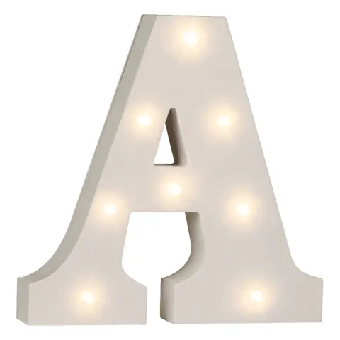 LED-bokstav i trä