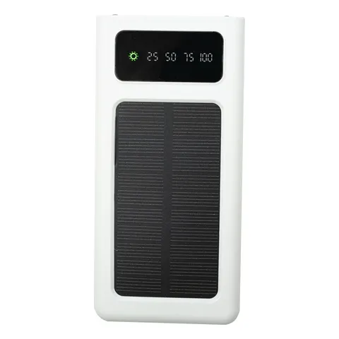 Powerbank med solcellsladdare, 10 000 mAh