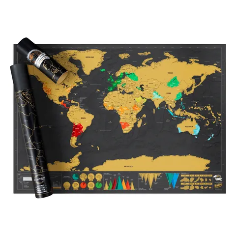 Skrapkarta Scratch Map Deluxe