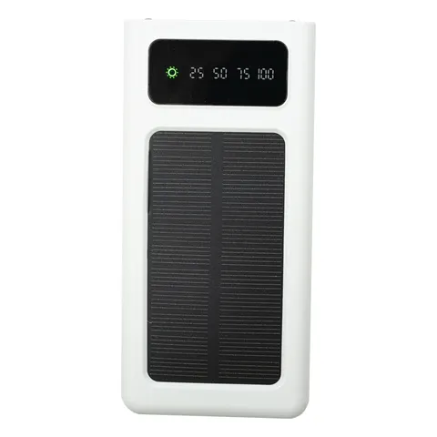 Powerbank med solcellsladdare, 10 000 mAh