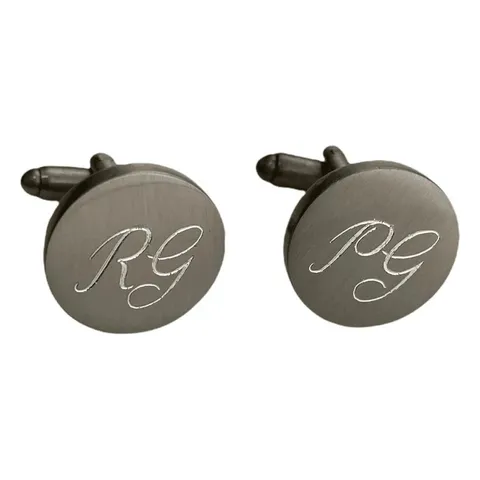 Manschettknappar med monogram, Medgravyr