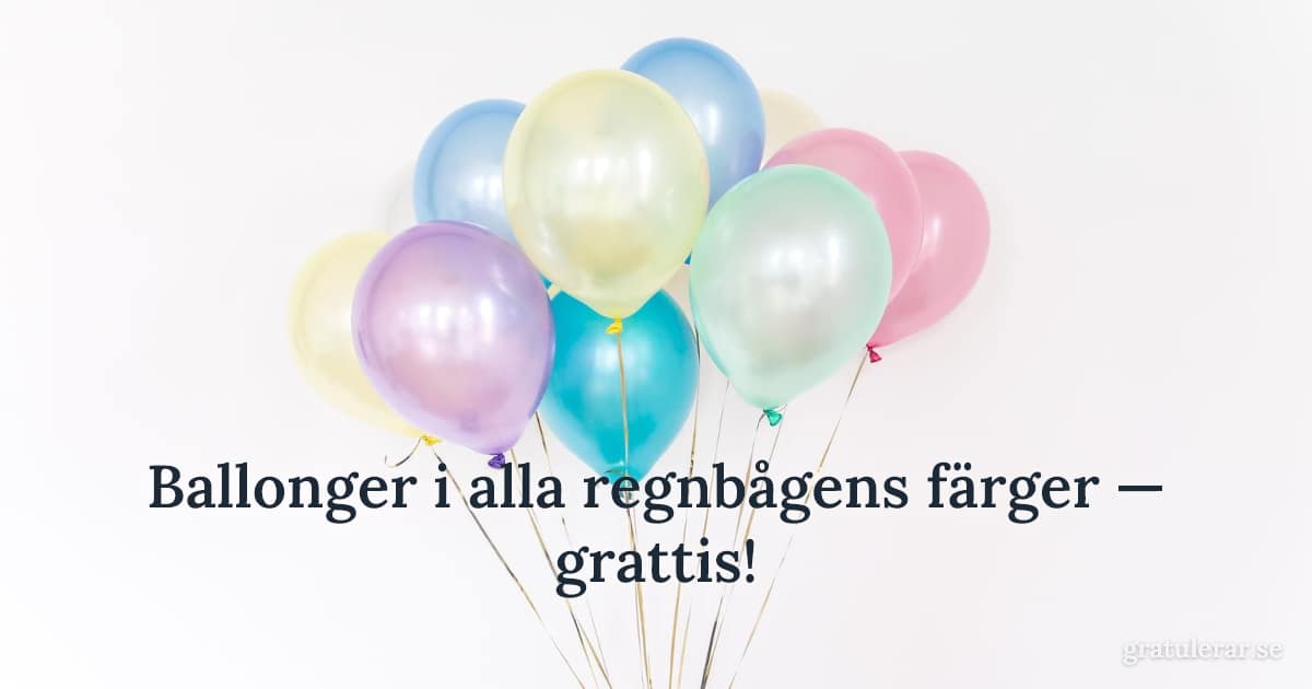 Pastellfärgade ballonger mot vit bakgrund — festlig bukett till kortet